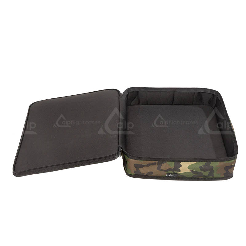Open empty view of the ALP Bag Walkie Talkie Army showing the internal 6mm foam protection