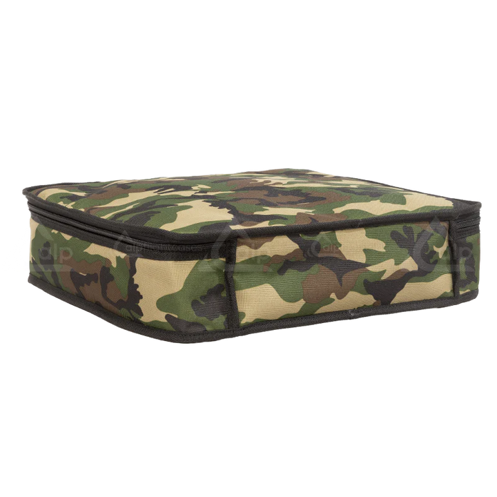 Rear view of the ALP Bag Walkie Talkie Army showing professional Cordura construction for communication equipment