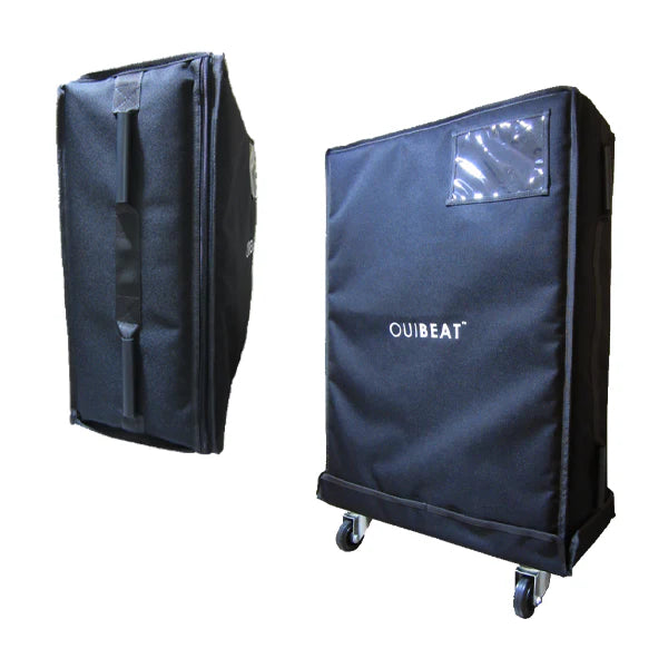 Side view of the ALP Bag Kit for Yes Beat Selfie Kiosk showing the padded structure and Velcro 50mm closure