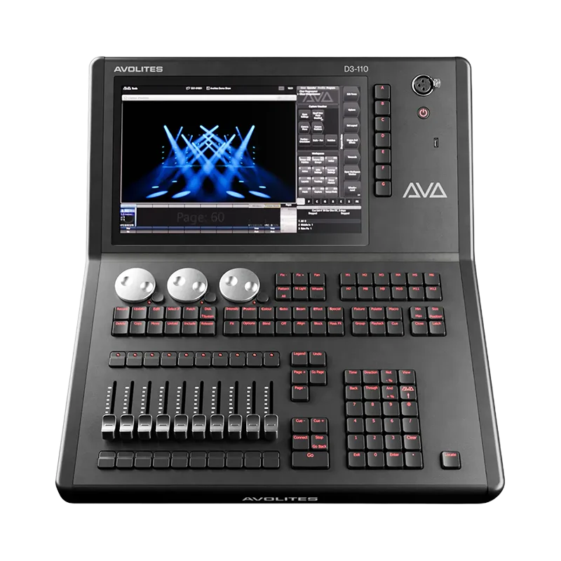 Standalone view of the Avolites D3-110 controller before packing