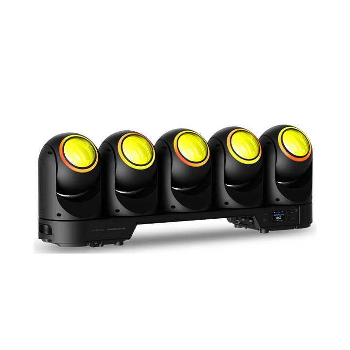 Two Ayrton MagicBlade Neo fixtures shown alone as reference for ALP flight case compatibility
