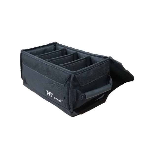View of the open protective bag without the equipment, highlighting the 11mm foam and 3 reinforced separations