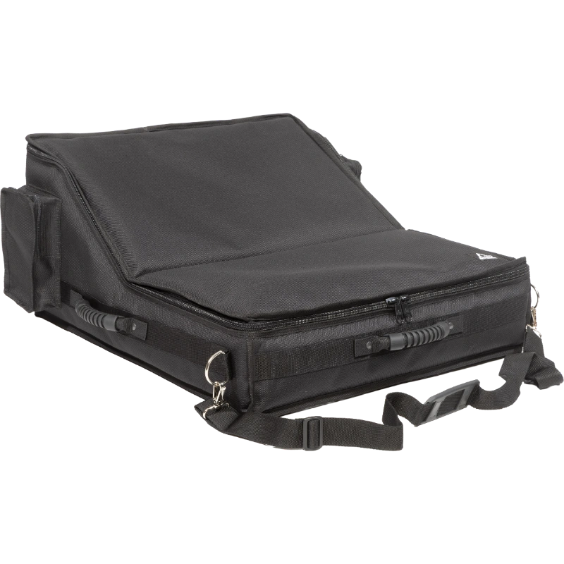 Professional custom fit bag front view, featuring durable 1500 Denier Cordura for an Allen & Heath Avantis Solo console by ALP Bags.