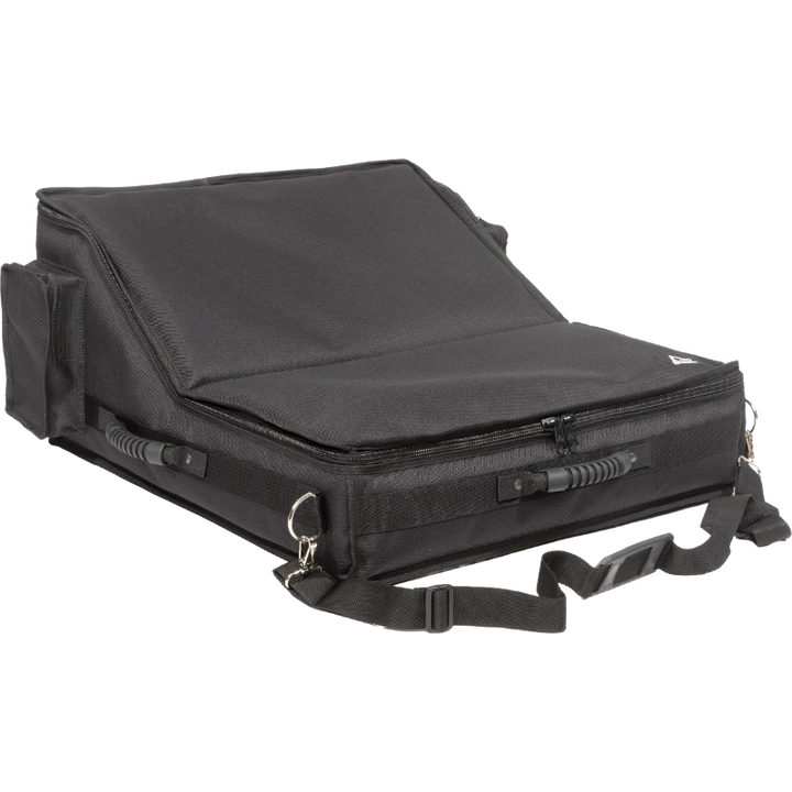 Professional custom fit bag front view, featuring durable 1500 Denier Cordura for an Allen & Heath Avantis Solo console by ALP Bags.