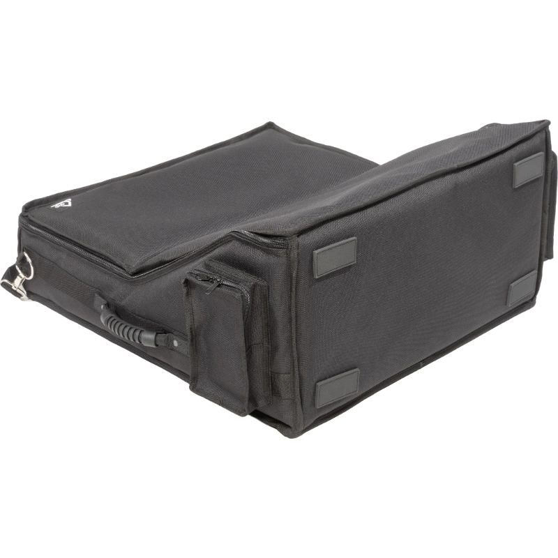 Professional equipment bag rear view, showcasing reinforced finishing borders, removable shoulder strap, and multiple handles by ALP.