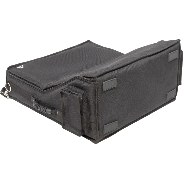 Professional equipment bag rear view, showcasing reinforced finishing borders, removable shoulder strap, and multiple handles by ALP.