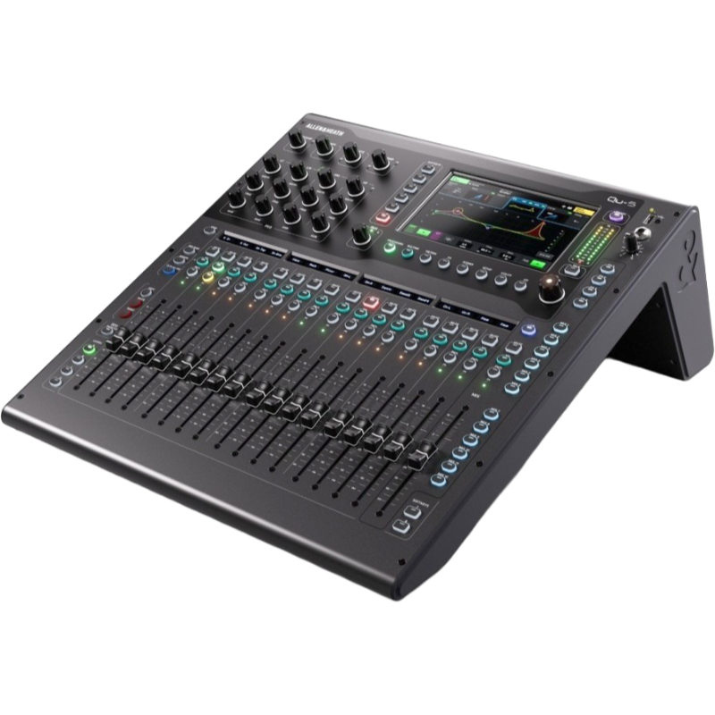 Standalone view of the Allen & Heath QU-5 digital mixing console, representing the audio equipment protected by ALP Bags.