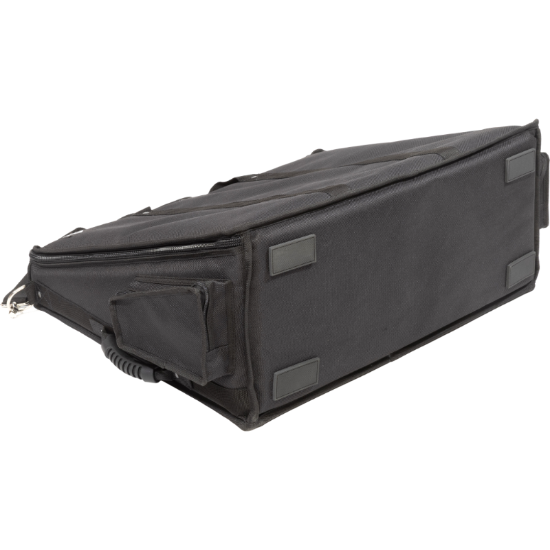 Professional equipment bag rear view, showcasing reinforced finishing borders, removable shoulder strap, and multiple handles by ALP.