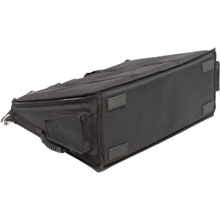 Professional equipment bag rear view, showcasing reinforced finishing borders, removable shoulder strap, and multiple handles by ALP.