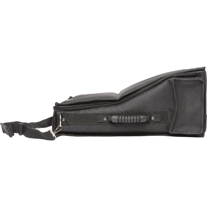 Professional custom fit bag side view, featuring durable 1500 Denier Cordura and exterior pockets for an Allen & Heath SQ 5 console by ALP Bags.