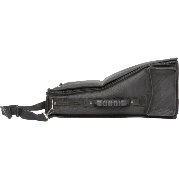 Professional custom fit bag side view, featuring durable 1500 Denier Cordura and exterior pockets for an Allen & Heath SQ 5 console by ALP Bags.