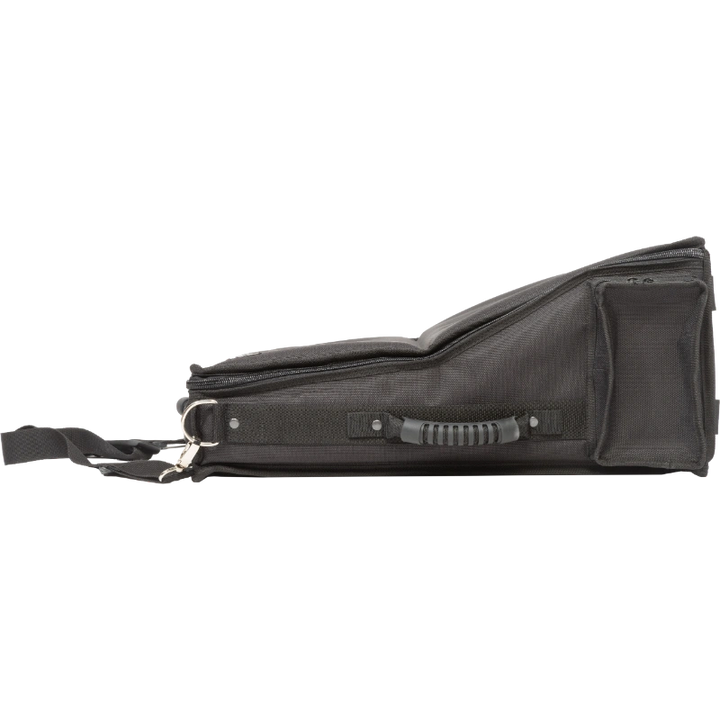 Professional custom fit bag side view, featuring durable 1500 Denier Cordura and exterior pockets for an Allen & Heath SQ 6 console by ALP Bags.