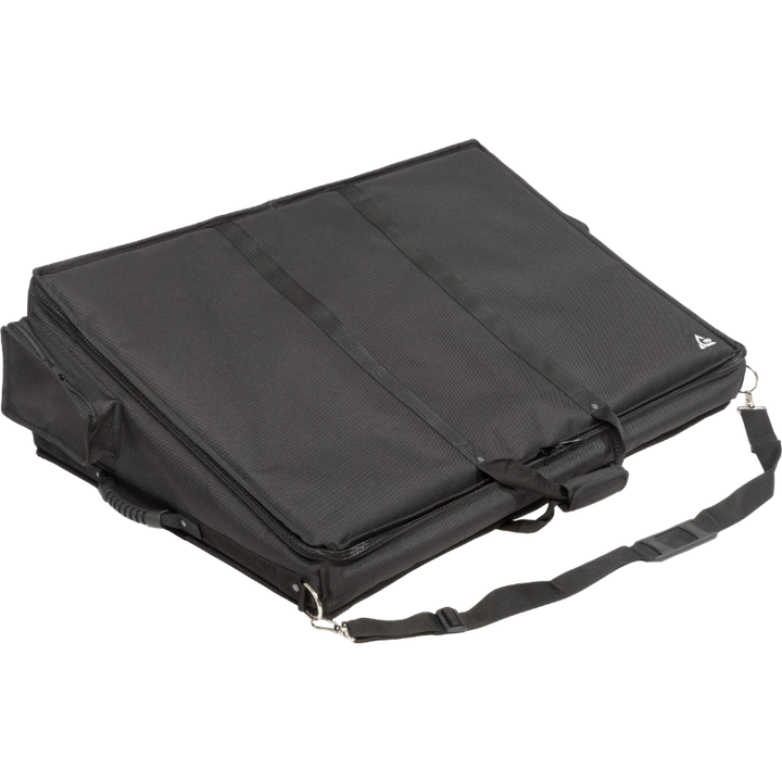 Professional custom fit bag front view, featuring durable 1500 Denier Cordura and exterior pockets for a Behringer X32 console by ALP Bags