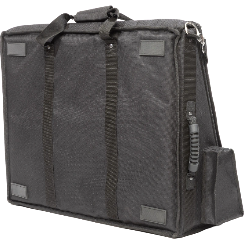 Close-up detail of the heavy-duty 10mm zipper, robust Cordura fabric, and shoulder strap attachment on the ALP equipment bag.