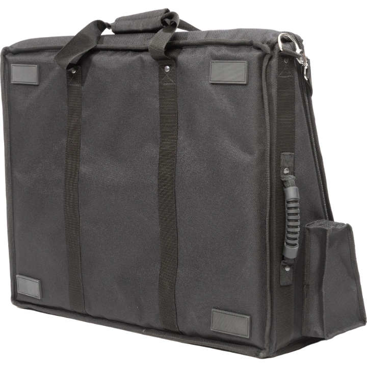 Close-up detail of the heavy-duty 10mm zipper, robust Cordura fabric, and shoulder strap attachment on the ALP equipment bag.