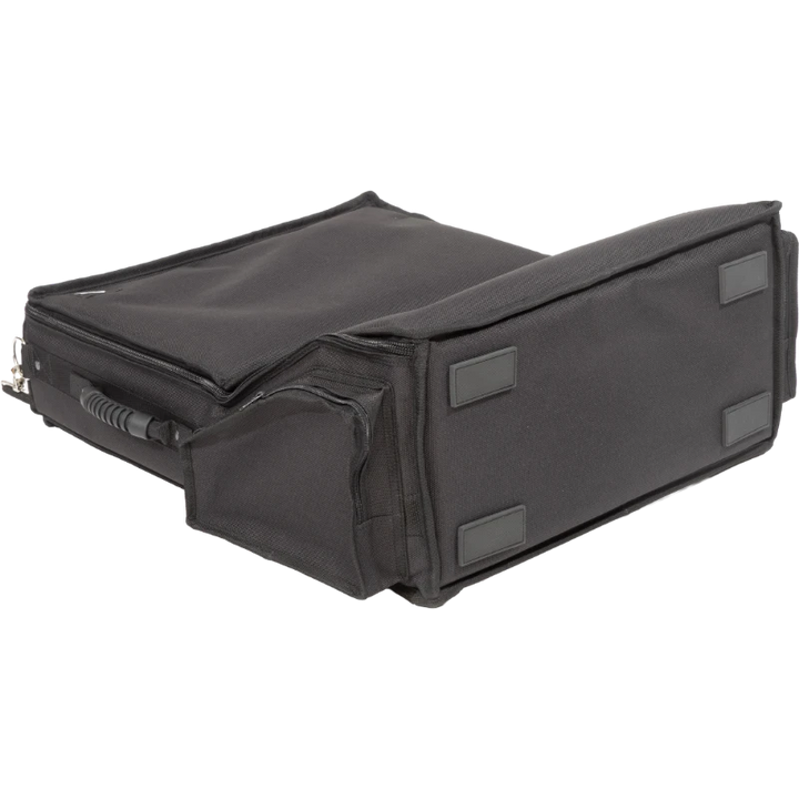 Professional equipment bag rear view, showcasing reinforced finishing borders, removable backpack straps, and multiple handles by ALP.