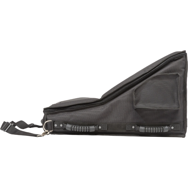 Professional custom fit bag side view, featuring durable 1500 Denier Cordura and exterior pockets for a DiGiCo Quantum 112 console by ALP Bags.