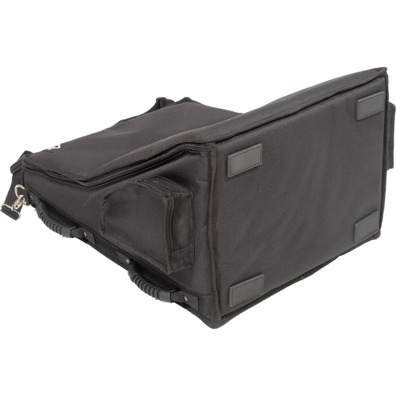 Professional equipment bag rear view, showcasing reinforced finishing borders, removable shoulder strap, and multiple heavy-duty handles by ALP