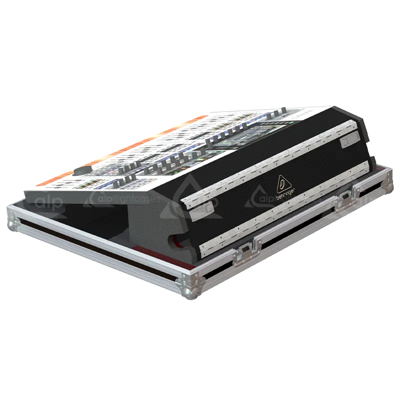 Behringer WING Series III Case with Doghouse and Wheels back view case