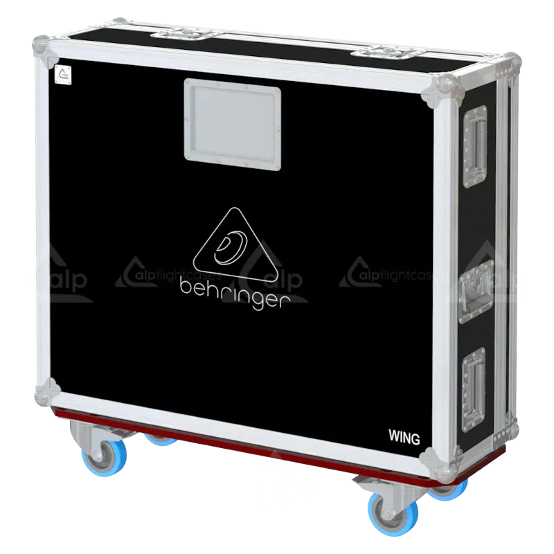 Behringer WING Series III Case with Doghouse and Wheels lateral side view closed