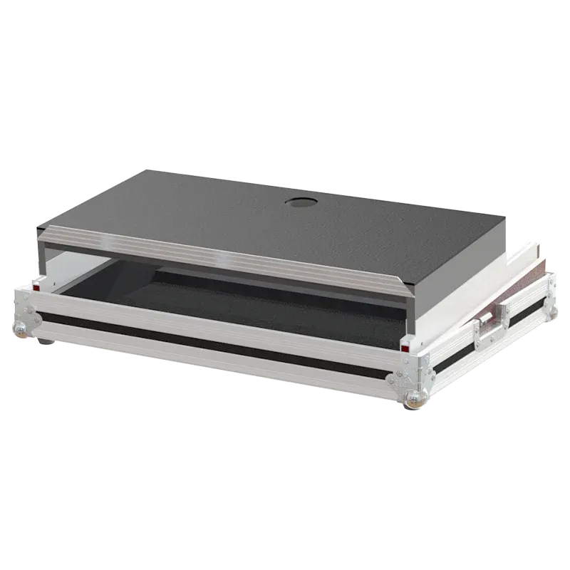 BEHRINGER X-TOUCH + NOTEBOOK FRONT LATERAL SIDE VIEW FLIGHT CASE