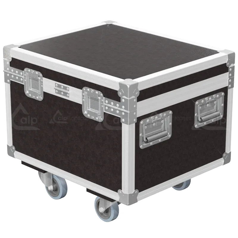 Professional flight case rear view, showcasing structural integrity and touring-grade finishing for Chauvet lighting by ALP Flight Cases