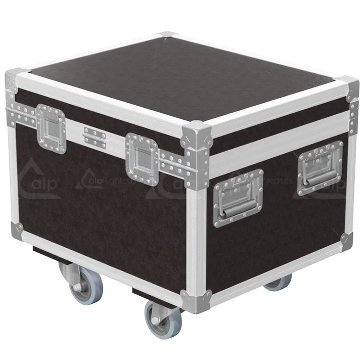 Professional flight case rear view, showcasing structural integrity and touring-grade finishing for Chauvet lighting by ALP Flight Cases