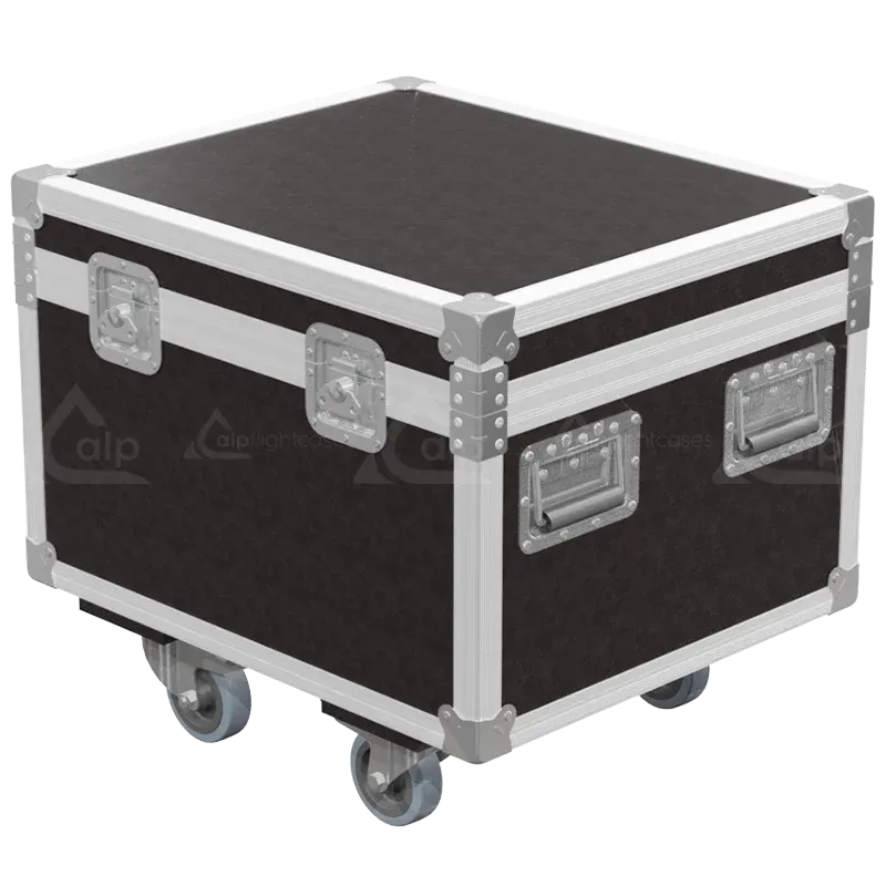 Professional flight case front view, featuring durable construction and high-quality hardware for 2x Chauvet Colorado 2-Quad Zoom by ALP Flight Cases