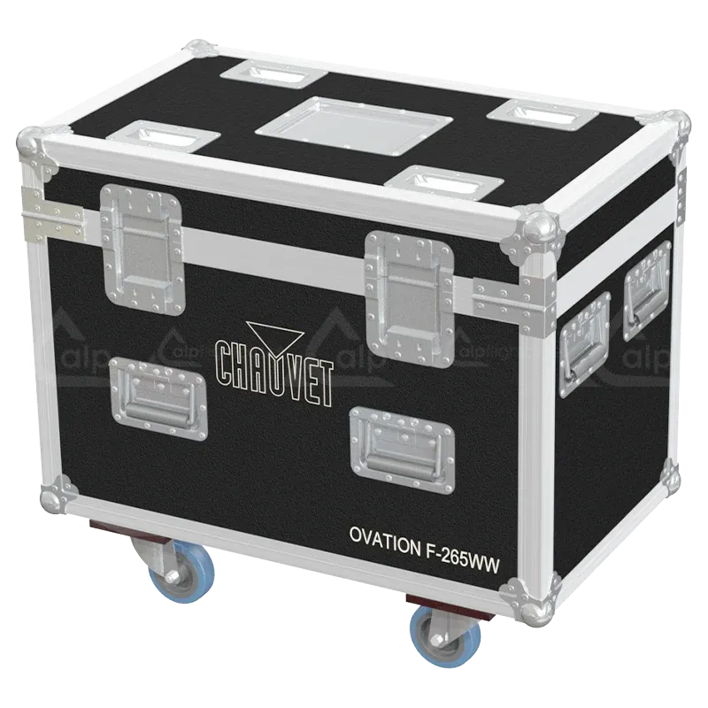 Professional flight case rear view, showcasing structural integrity and touring-grade finishing for Chauvet lighting by ALP Flight Cases