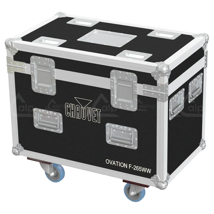 Professional flight case rear view, showcasing structural integrity and touring-grade finishing for Chauvet lighting by ALP Flight Cases