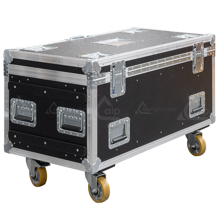 Professional flight case rear view, showcasing structural integrity and touring-grade finishing for CM Lodestar motors by ALP Flight Cases.