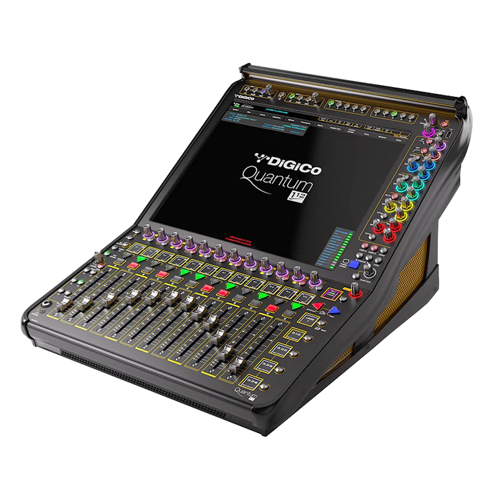 Standalone view of the DiGiCo Quantum 112 digital mixing console, representing the professional audio equipment protected by ALP Bags.