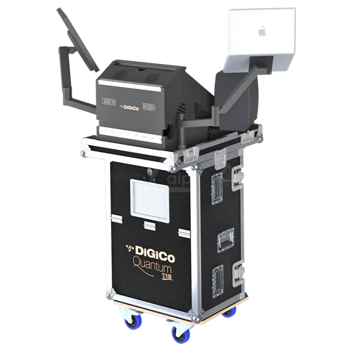 DiGiCo Quantum 112 Series III Case with Wheels flight case lateral side view back