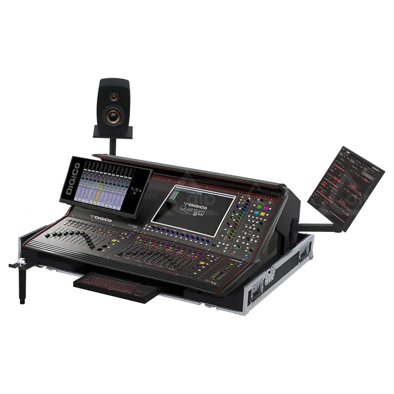 DiGiCo Quantum 225 Series IV Case with Wheels Side view flight case lateral