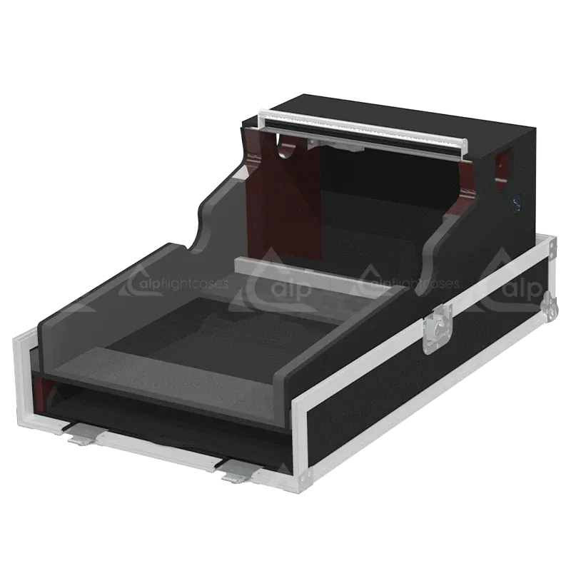 DiGiCo SD11 Series III Case with LED and Wheels inside lateral view foam