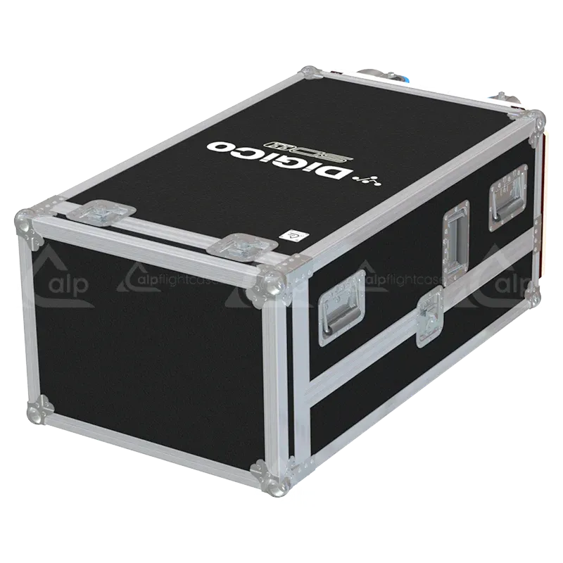 DiGiCo SD11 Series III Case with LED and Wheels top view lateral side closed