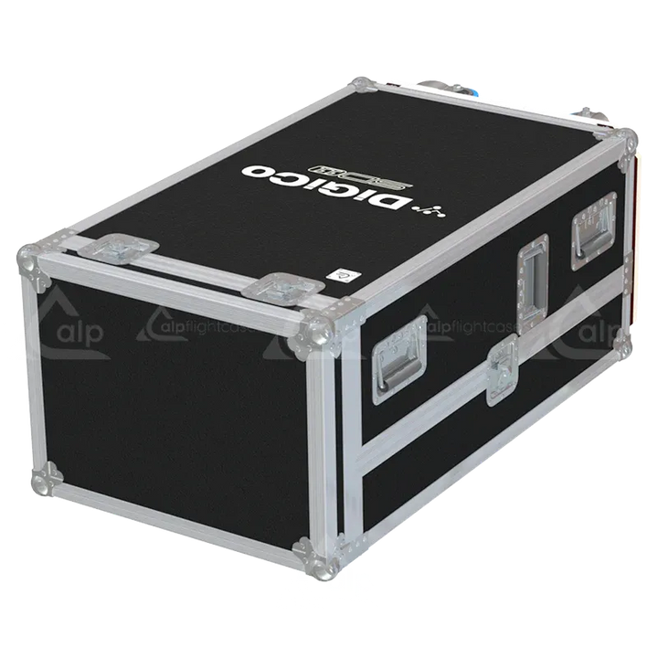 DiGiCo SD11 Series III Case with LED and Wheels top view lateral side closed