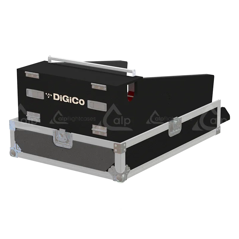 DiGiCo SD11 Series III Case with LED and Wheels top view lateral back