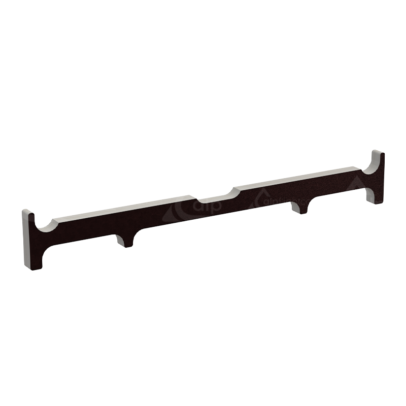 Front profile view of the professional 18mm Birch Plywood dolly structure spacer designed for 2x TQN400XL units by ALP Flight Cases