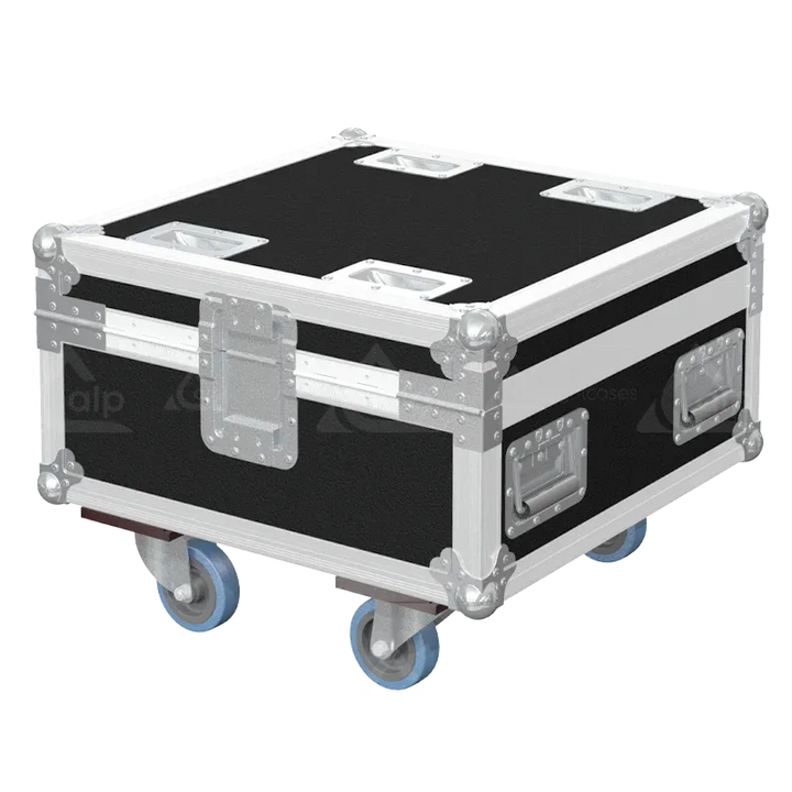 Professional flight case rear view, showcasing structural integrity and touring-grade finishing for Elation lighting by ALP Flight Cases.