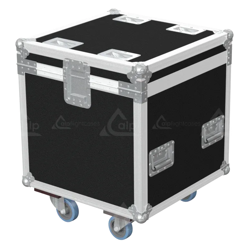 Professional flight case rear view, showcasing structural integrity and touring-grade finishing for Elation lighting by ALP Flight Cases