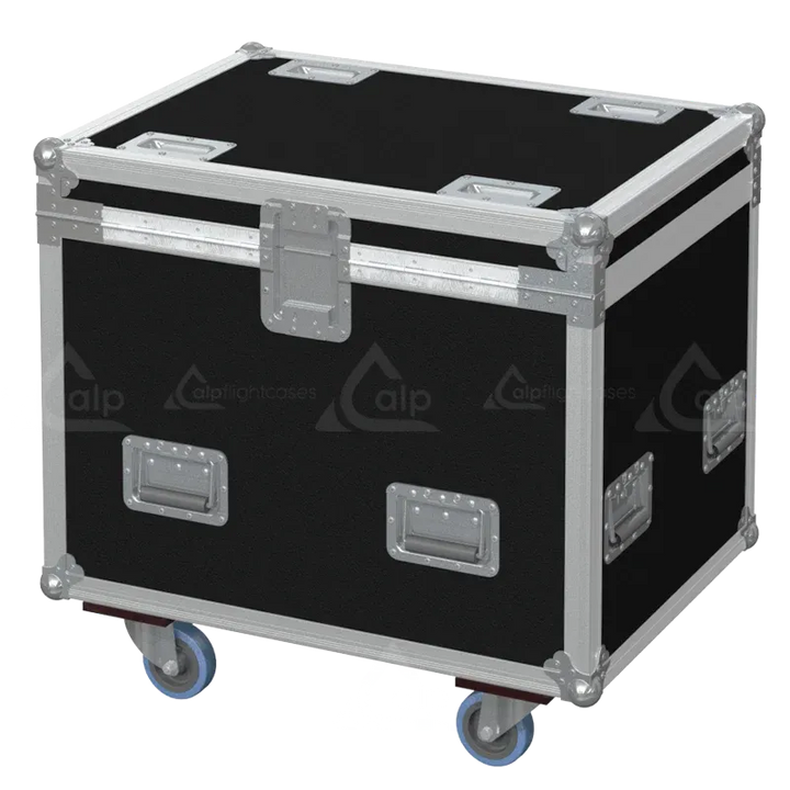 Professional flight case rear view, showcasing structural integrity and touring-grade finishing for Elation lighting by ALP Flight Cases