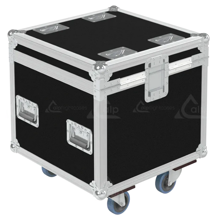 Professional flight case rear view, showcasing structural integrity and touring-grade finishing for Elation lighting by ALP Flight Cases