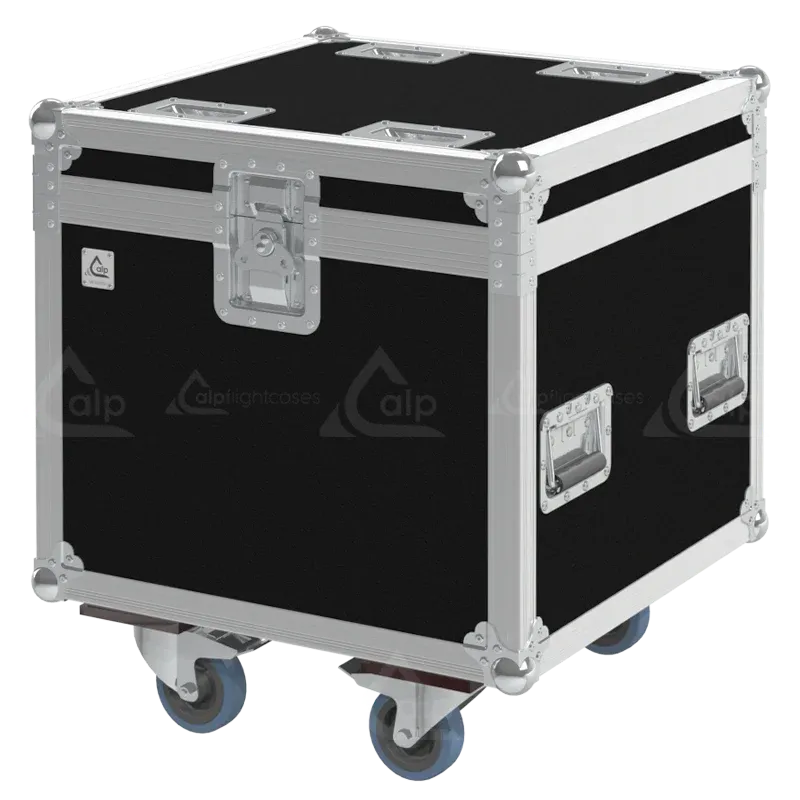 Professional flight case front view, featuring durable construction and high-quality hardware for 2x Elation KL Panel by ALP Flight Cases