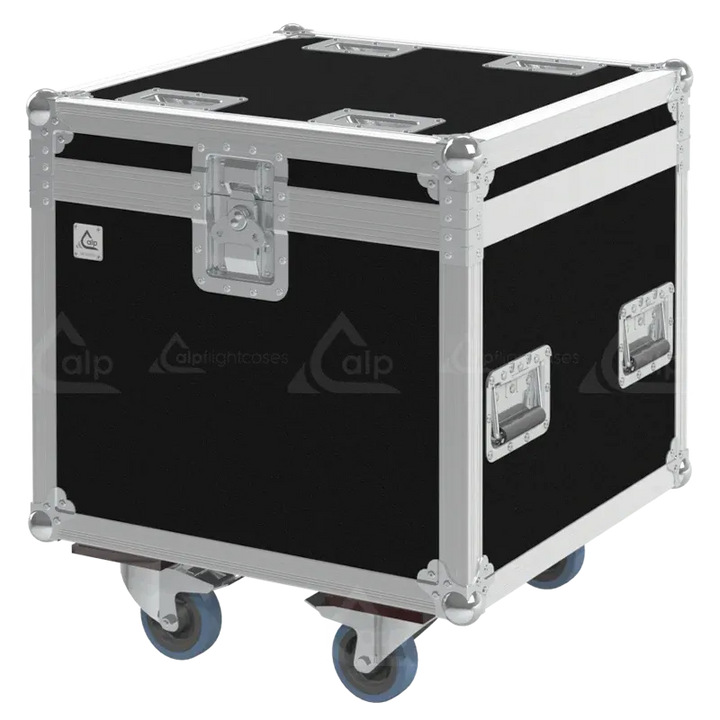 Professional flight case front view, featuring durable construction and high-quality hardware for 2x Elation KL Panel by ALP Flight Cases