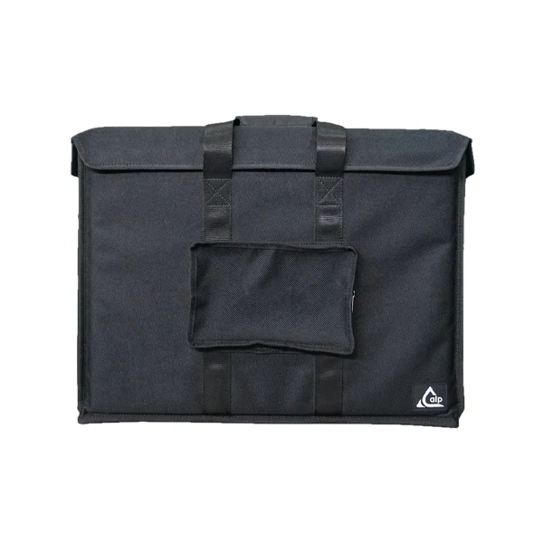 Side profile view of the semi-rigid bag, showing the reinforced 22mm border and sturdy structure