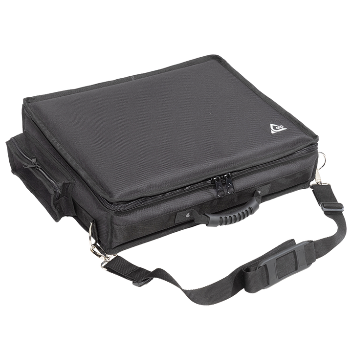 Professional custom fit bag front view, featuring durable 1500 Denier Cordura for an ETC Gig Hog console by ALP Bags