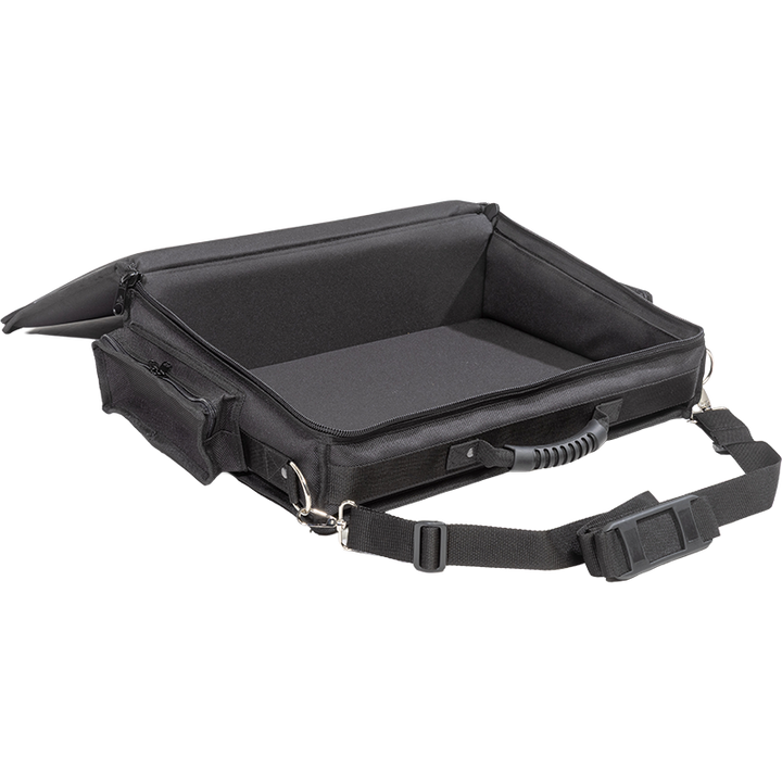 Interior view of the professional bag, highlighting the 11mm foam structure and secure fit for the lighting console