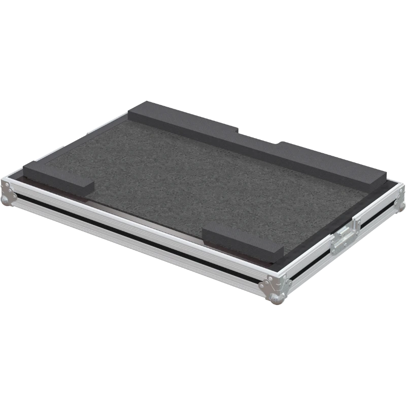 Rear view of the road case for Numark Mixstream Pro showing heavy-duty hardware and 7mm birch plywood construction