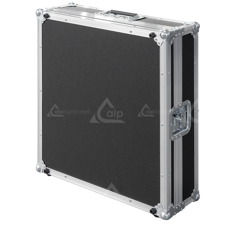 Rear view of the road case for Pioneer DJM-2000 showing heavy-duty hardware and 9mm birch plywood construction